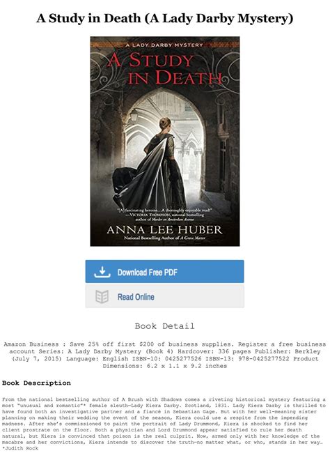 A Study in Death A Lady Darby Mystery Reader