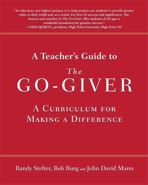 A Teacher s Guide to The Go-Giver A Curriculum for Making a Difference PDF