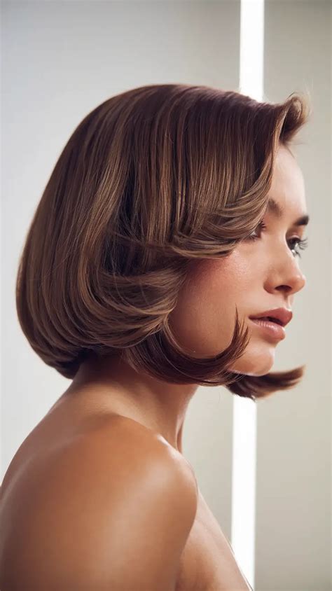 A Timeless Classic: Chin Length Brown Bobs