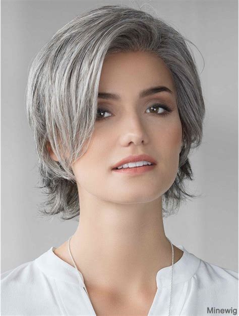 A Timeless Staple: Grey 8” Hand-tied Wigs