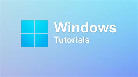 A Tutorial on Windows PDF