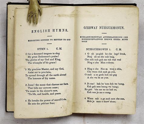 A collection of Chippeway and English hymns for the use of the native Indians Reader