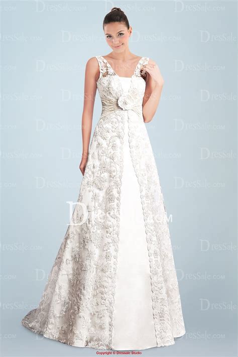 A-line dress with lace overlay: