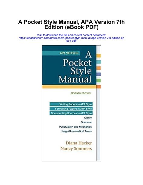 A.Pocket.Style.Manual Ebook Epub