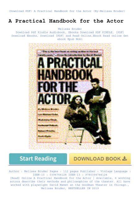 A.Practical.Handbook.for.the.Actor Ebook PDF