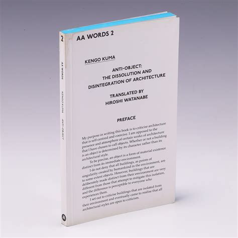 AA Words Two: Anti-Object: The Dissolution and Disintegration of Architecture Ebook Epub