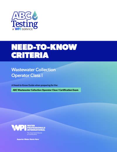 ABC WASTEWATER COLLECTIONS CERTIFICATION STUDY GUIDE Ebook PDF