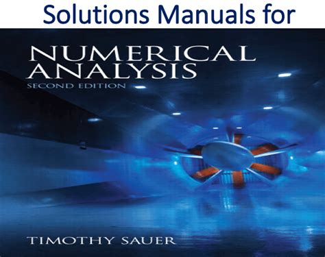 ABLE SOLUTIONS MANUAL NUMERICAL ANALYSIS TIMOTHY SAUER Ebook Epub