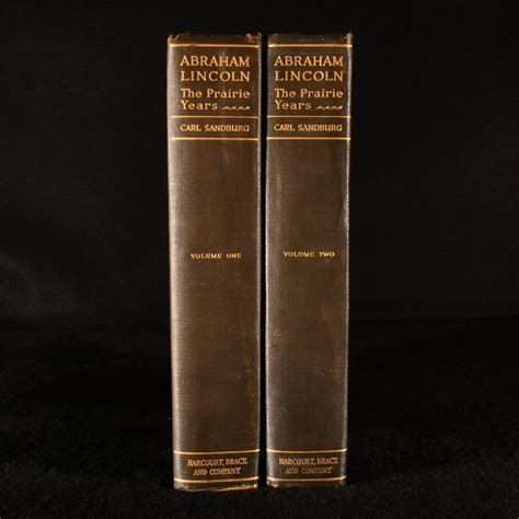 ABRAHAM LINCOLN THE PRAIRIE YEARS VOLUMES ONE AND TWO