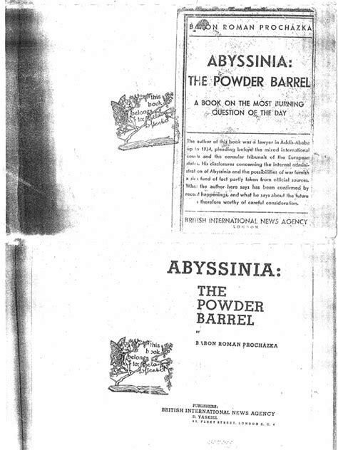 ABYSSINIA: THE POWDER BARREL Ebook Doc
