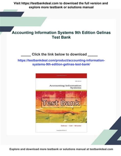 ACCOUNTING INFORMATION SYSTEMS GELINAS 9TH EDITION SOLUTIONS Ebook Epub