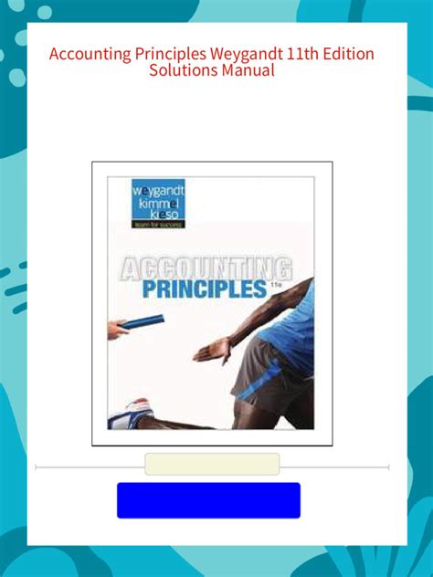 ACCOUNTING PRINCIPLES WEYGANDT 11TH EDITION ANSWER KEY Ebook Doc