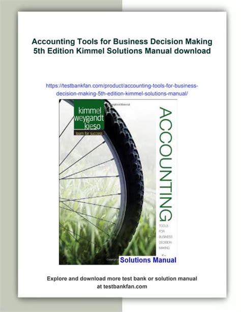 ACCOUNTING TOOLS FOR BUSINESS DECISION MAKING 5TH EDITION PDF Ebook Epub