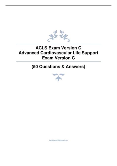 ACLS VERSION C ANSWERS Ebook PDF