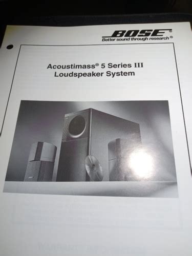 ACOUSTIMASS 5 SERIES III SERVICE MANUAL Ebook Doc