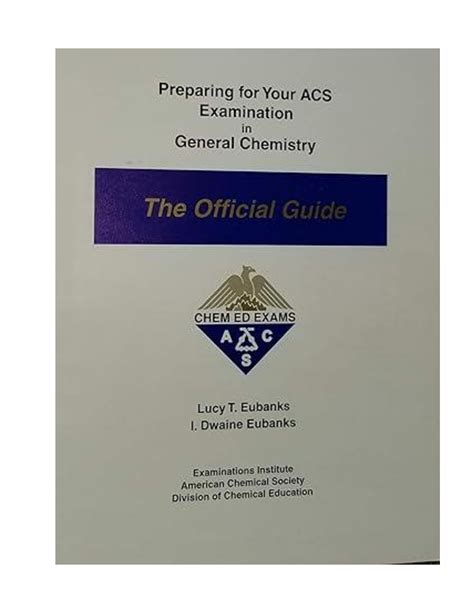 ACS GENERAL CHEMISTRY THE OFFICIAL GUIDE Ebook PDF