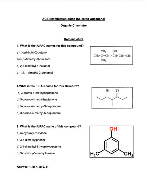 ACS ORGANIC CHEMISTRY STUDY GUIDE FREE PDF Ebook PDF