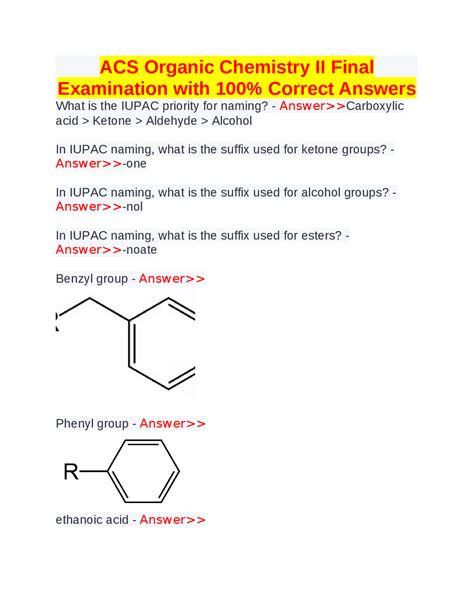 ACS Organic Chemistry Practice Exam: Master the Concepts and Ace the Test