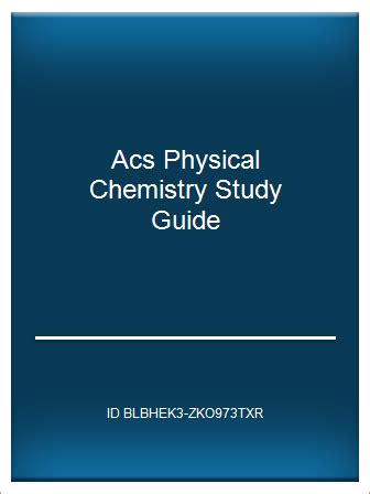 ACS PHYSICAL CHEMISTRY STUDY GUIDE Ebook PDF