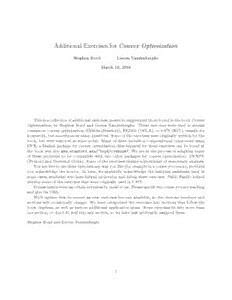 ADDITIONAL EXERCISES FOR CONVEX OPTIMIZATION SOLUTIONS Ebook Reader