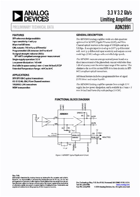 ADN2891ACPZ-500RL7: An Essential Guide to Understanding and Utilizing this Advanced Technology