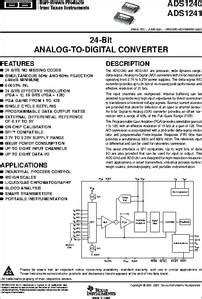 ADS1241E/1K: A High-Precision, 24-Bit Analog-to-Digital Converter for Demanding Applications