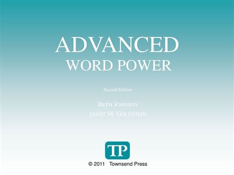 ADVANCED WORD POWER SECOND EDITION ANSWER KEY Ebook Reader