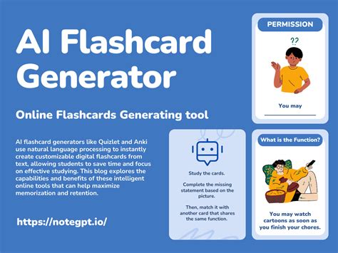 AI-powered flashcards generators take this concept to the next level: