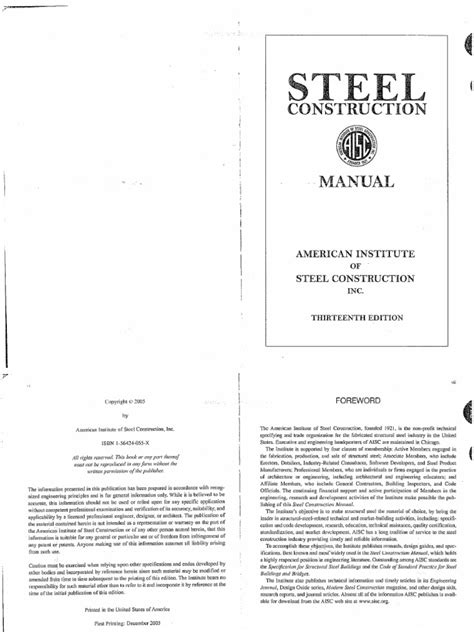 AISC MANUAL OF STEEL CONSTRUCTION 13TH EDITION PDF FREE DOWNLOAD Ebook Reader