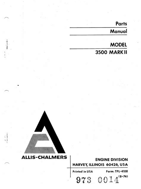 ALLIS CHALMERS 3500 ENGINE MANUAL Ebook PDF