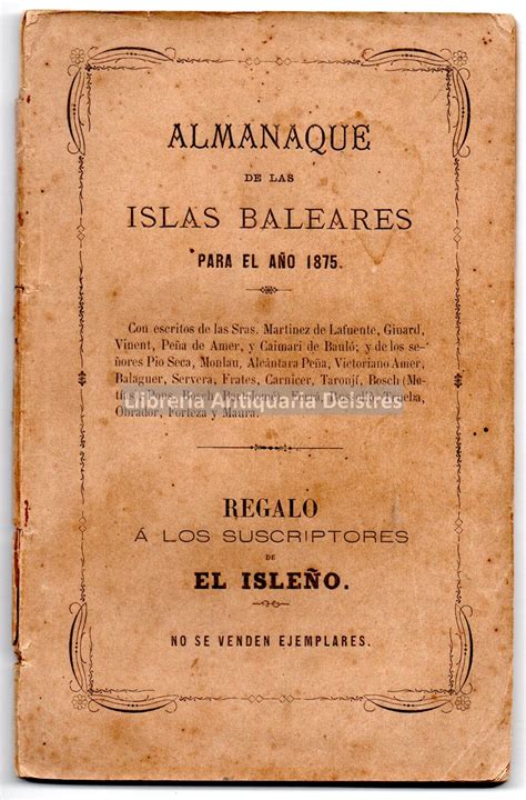 ALMANAQUE BALEAR PARA EL AÃ‘O 1885 Ebook Reader