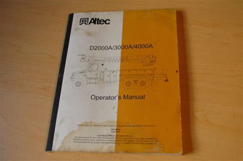 ALTEC BOOM TRUCK OPERATOR MANUAL Ebook Kindle Editon