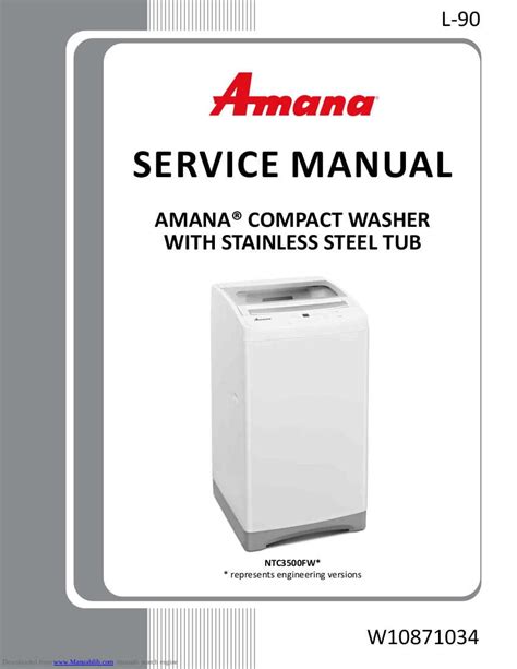 AMANA NFW7200TW SERVICE MANUAL Ebook Reader