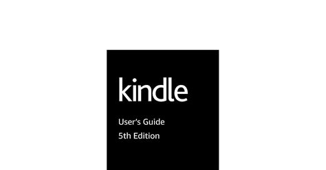 AMAZON KINDLE USER GUIDE 5TH EDITION Ebook Reader