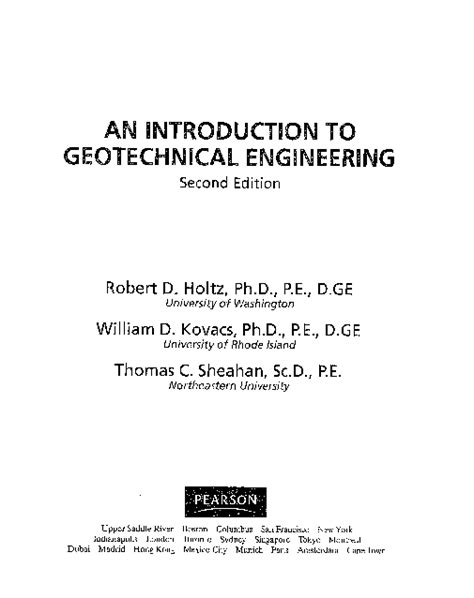 AN INTRODUCTION TO GEOTECHNICAL ENGINEERING SOLUTION MANUAL Ebook Kindle Editon