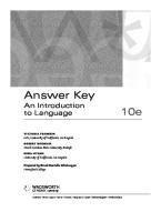 AN INTRODUCTION TO LANGUAGE 10TH EDITION ANSWER KEY Ebook PDF
