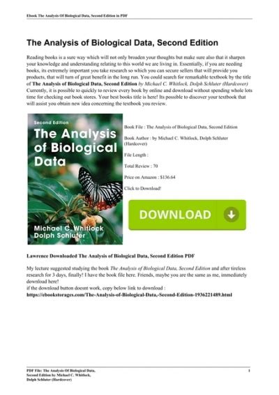 ANALYSIS OF BIOLOGICAL DATA SOLUTIONS MANUAL Ebook Reader