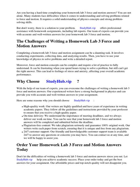 ANSWERS TO LAB 3 FORCE MOTION Ebook Reader