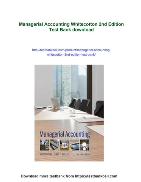 ANSWERS TO MANAGERIAL ACCOUNTING 2ND EDITION WHITECOTTON Ebook Kindle Editon