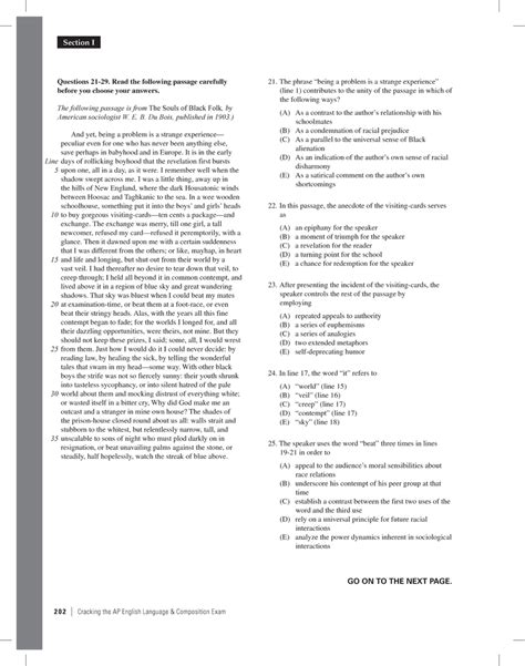 ANSWERS TO SAMPLE EXAMINATION I AP ENGLISH Ebook PDF