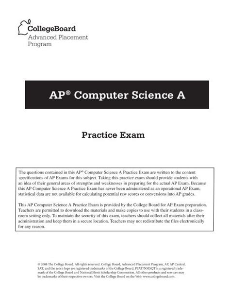 APÂ® Computer Science A Exam Ebook Ebook Doc