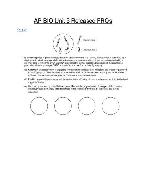 AP Bio Unit 5: Cells and Molecular Biology