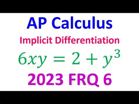 AP Calc AB Implicit Differentiation FRQ: Conquer Complexity with Expert Strategies