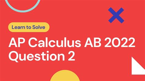 AP Calculus AB 2022 FRQ: A Comprehensive Guide to Success