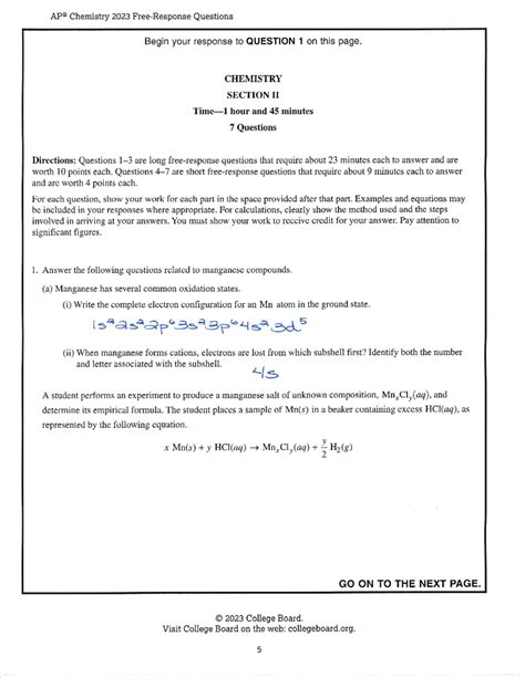 AP Chem 2023 FRQ 4 Answers: A Comprehensive Guide to Success