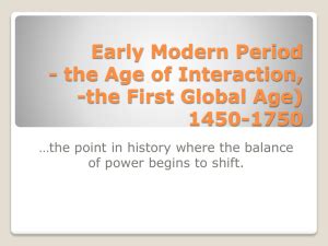 AP Euro Unit 3: The First Global Age, 1450-1750
