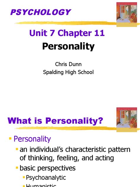 AP Psych Unit 7: Personality