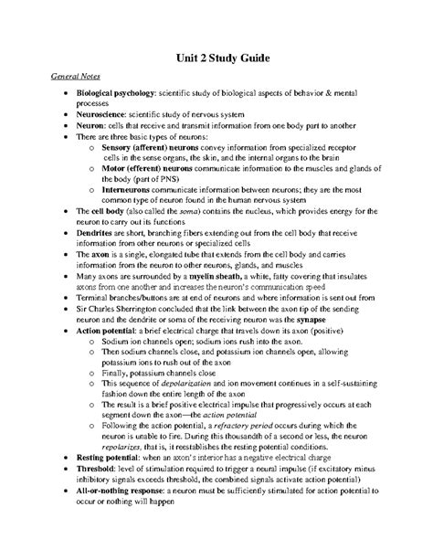 AP Psychology Unit 2 Test: Comprehensive Study Guide