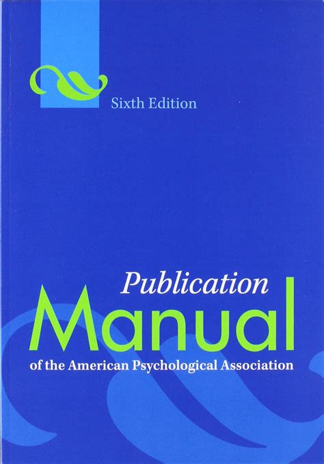 APA MANUAL 6TH EDITION PDF Ebook Doc