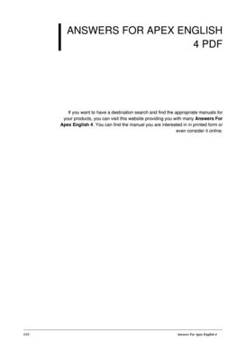 APEX ENGLISH 4 SEMESTER 1 ANSWERS Ebook Doc